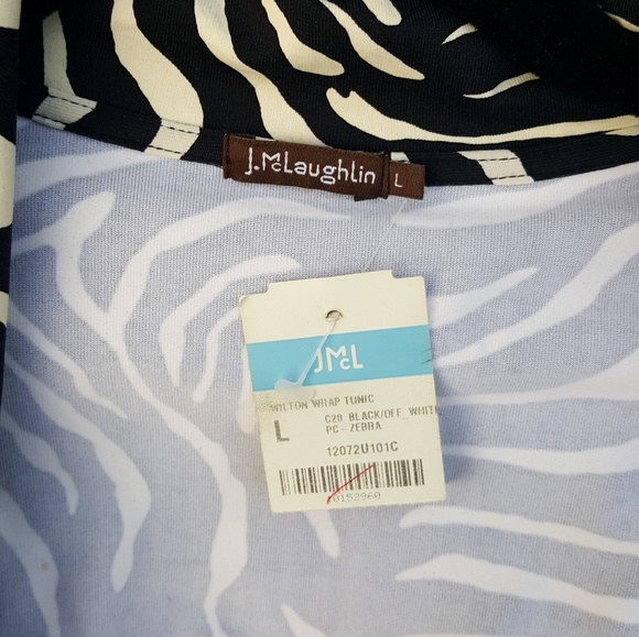 NWT JMcLaughlin Wilton Wrap Zebra Tunic - Picture 4 of 9